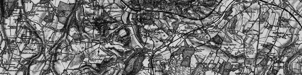 Old map of Old Wives Lees in 1895