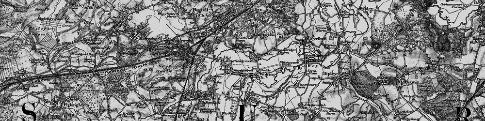 Old map of Old Woking in 1896