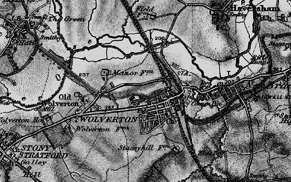 Old map of Old Wolverton in 1896