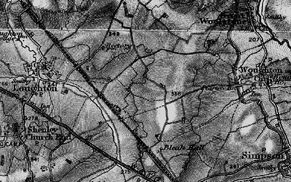 Old map of Oldbrook in 1896