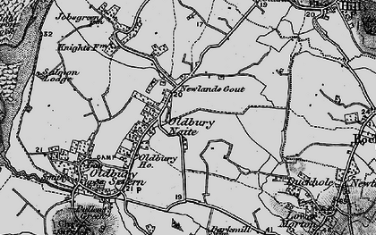 Old map of Oldbury Naite in 1897
