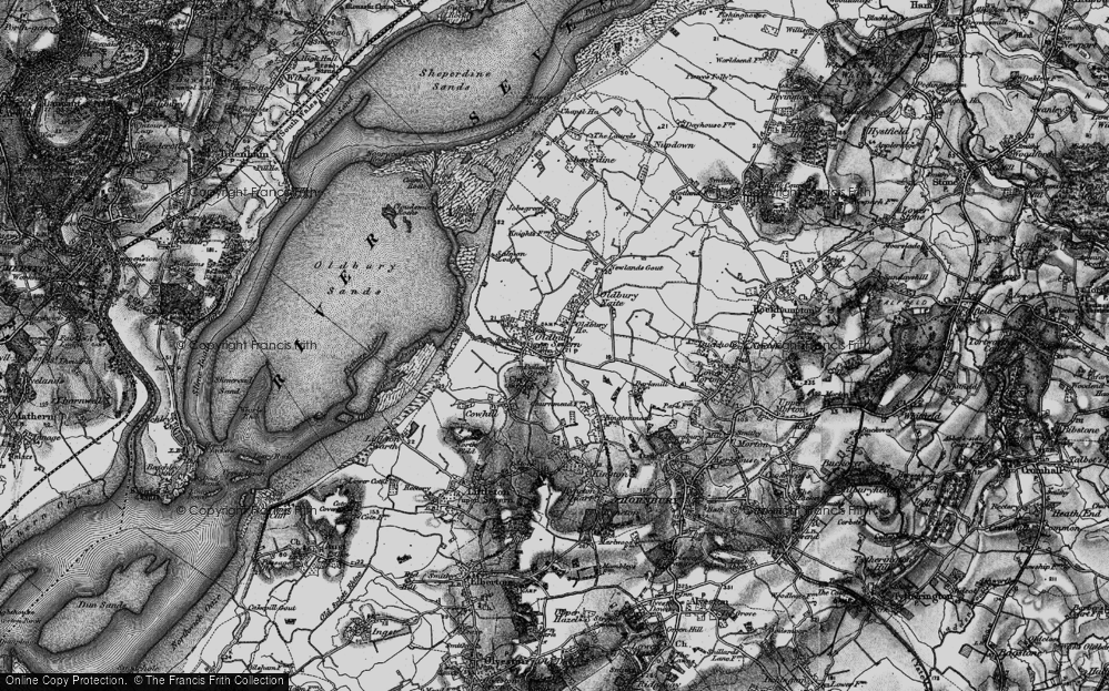 Old Map of Oldbury-on-Severn, 1897 in 1897