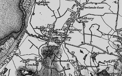 Old map of Oldbury-on-Severn in 1897