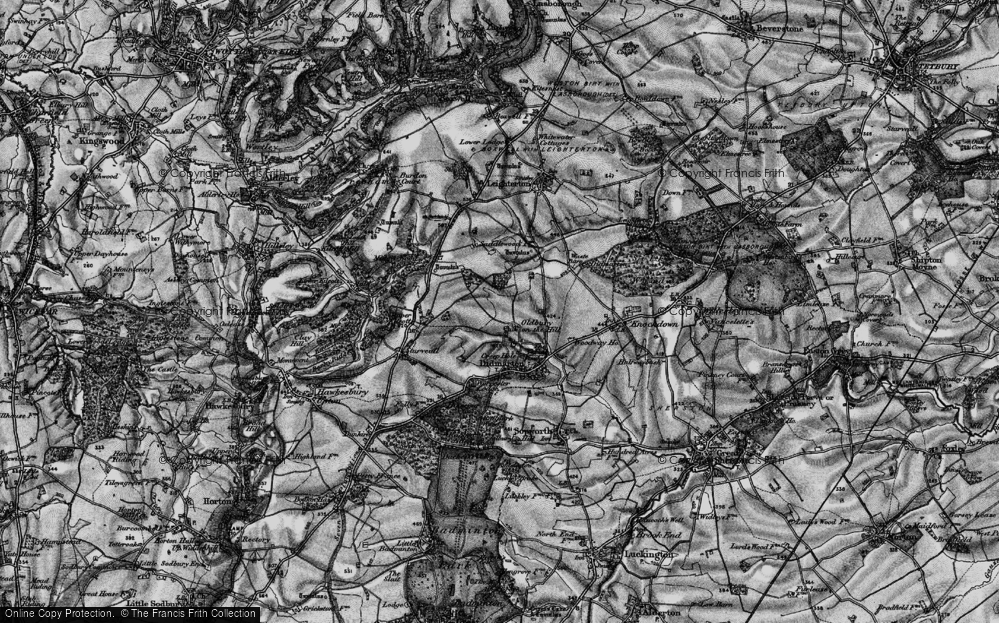 Old Map of Oldbury on the Hill, 1897 in 1897