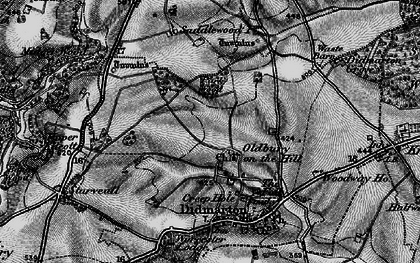 Old map of Oldbury on the Hill in 1897