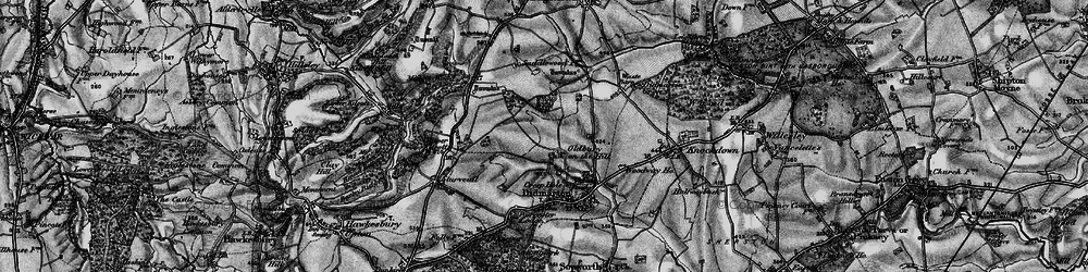 Old map of Oldbury on the Hill in 1897