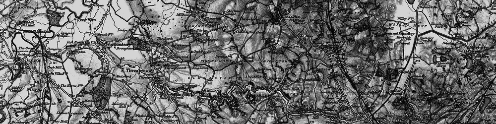 Old map of Wych Brook in 1897