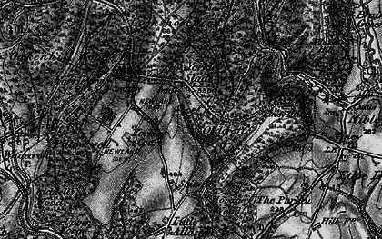Old map of Oldcroft in 1896