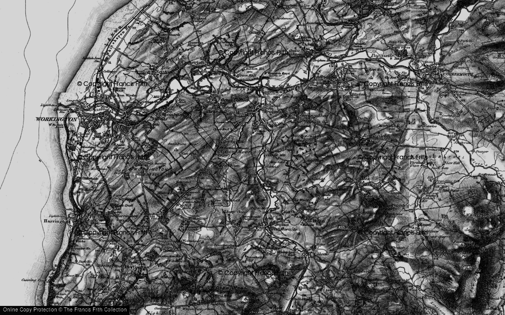 Old Map of Historic Map covering Quarry Hill in 1897