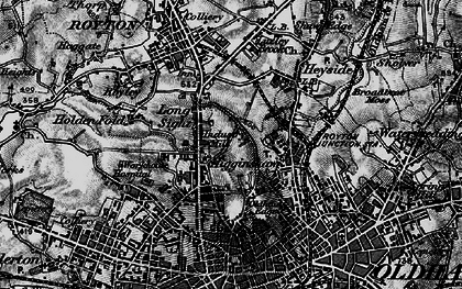 Old map of Oldham Edge in 1896