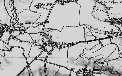 Old map of Oldhurst in 1898