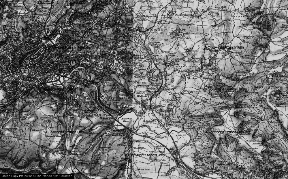 Old Map of Oldland, 1898 in 1898