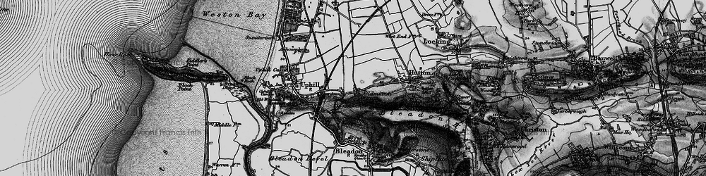 Old map of Oldmixon in 1898
