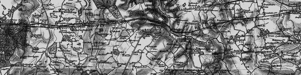 Old map of Olives in 1896