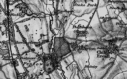 Old map of Ollerton in 1899
