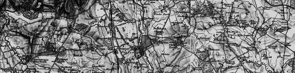 Old map of Ollerton in 1899
