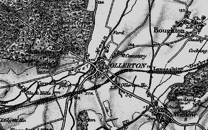 Old map of Burstheart Hill in 1899