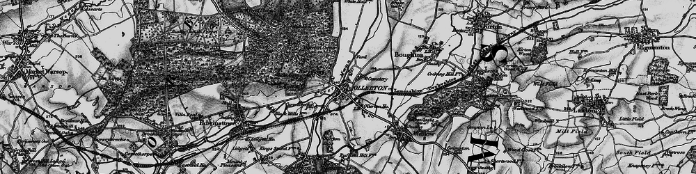 Old map of Burstheart Hill in 1899