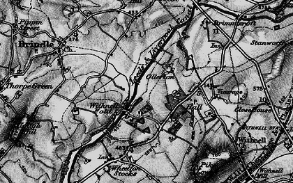 Old map of Leeds and Liverpool Canal in 1896