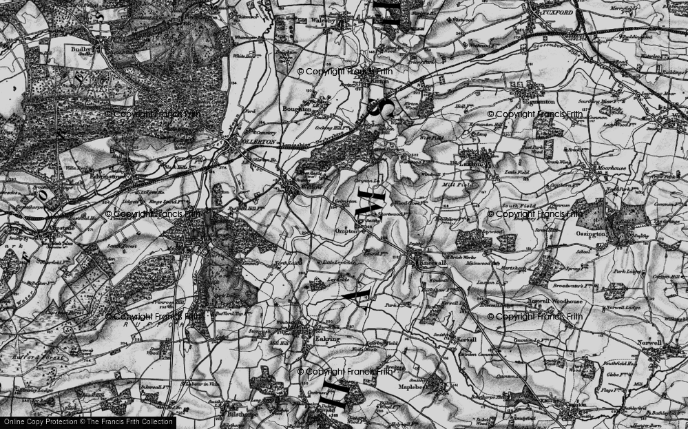 Old Map of Ompton, 1899 in 1899