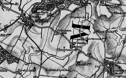 Old map of Ompton in 1899