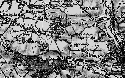 Old map of Onehouse in 1898