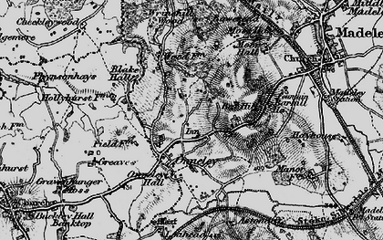Old map of Onneley in 1897