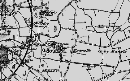 Old map of Orby in 1898