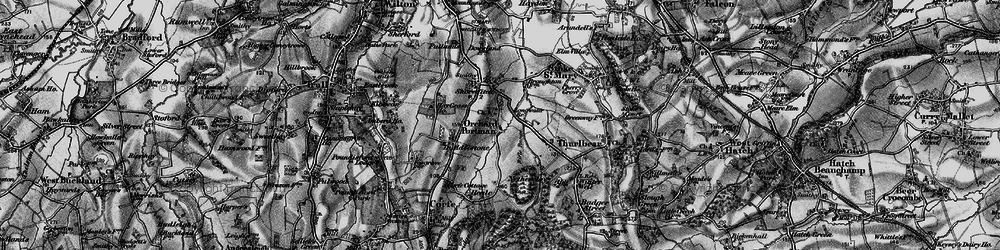 Old map of Orchard Portman in 1898