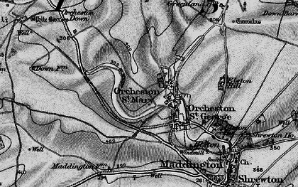 Old map of Orcheston in 1898