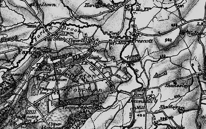 Old map of Detton Hall in 1899