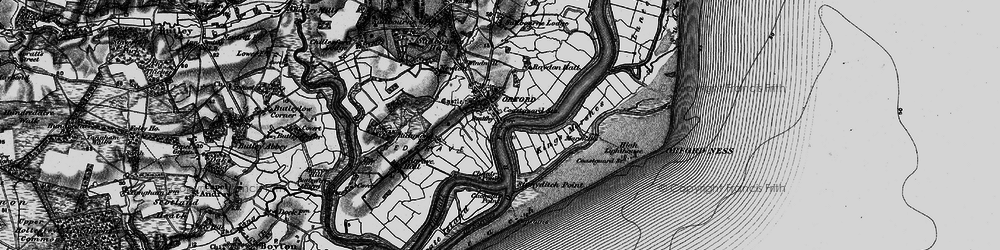 Old map of Orford in 1895