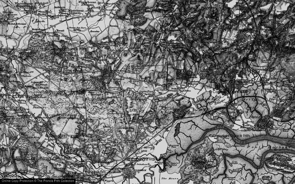 Old Map of Organford, 1895 in 1895