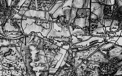Old map of Organford in 1895