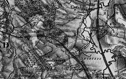 Old map of Orgreave in 1896