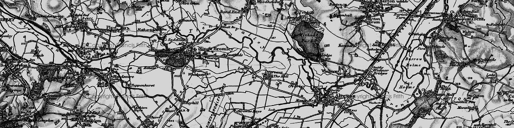 Old map of Orgreave in 1898