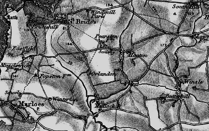 Old map of Orlandon in 1898