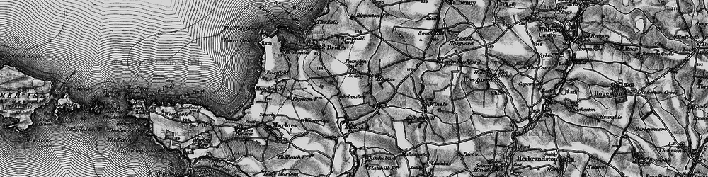 Old map of Winsle in 1898