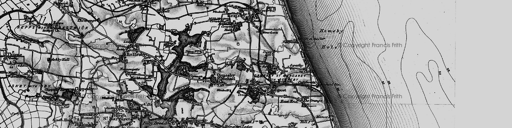 Old map of Ormesby St Margaret in 1898
