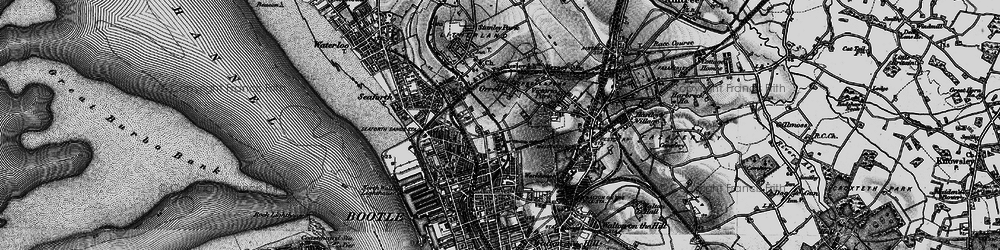 Old map of Orrell in 1896