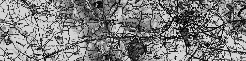Old map of Orrell Post in 1896