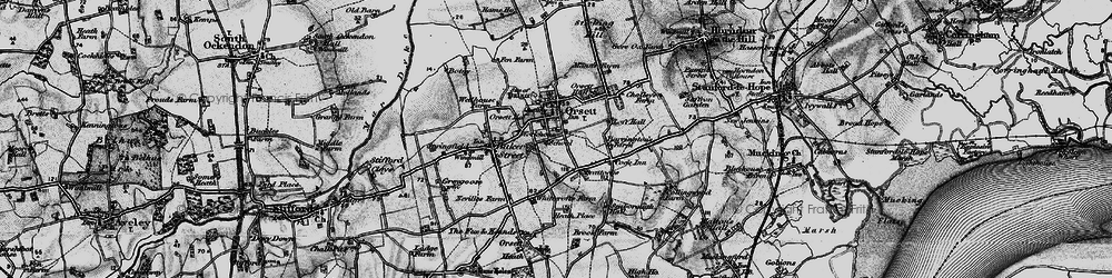 Old map of White Crofts in 1896