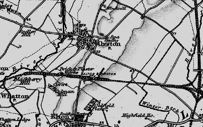 Old map of Orston in 1899