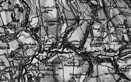 Old map of Borwicks in 1898