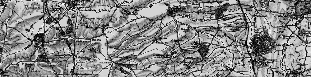 Old map of Orton in 1898
