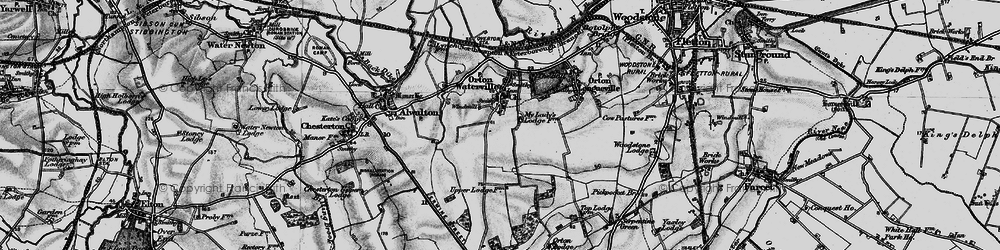 Old map of Orton Goldhay in 1898