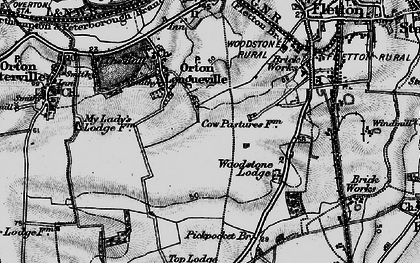 Old map of Orton Malborne in 1898