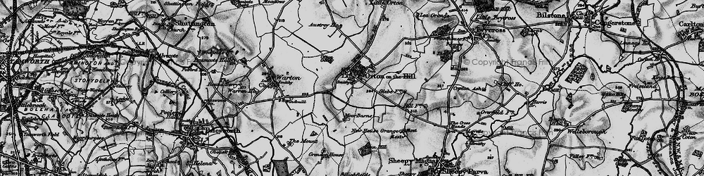 Old map of Orton-on-the-Hill in 1899