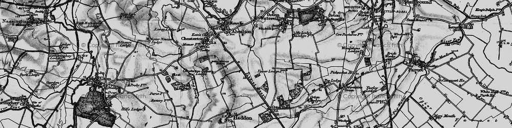 Old map of Toon's Lodge in 1898