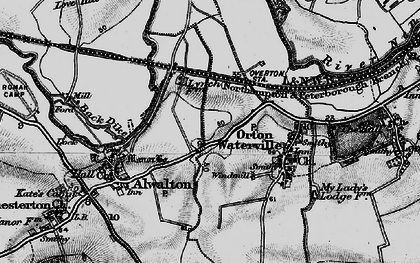 Old map of Orton Wistow in 1898